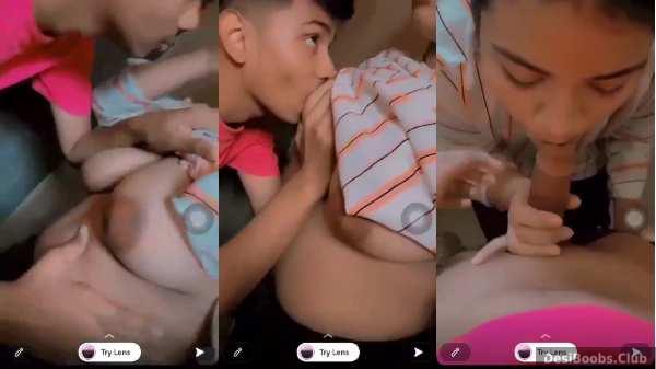 Hot girlfriend big boobs sucking private mms leaked