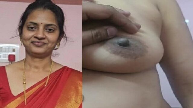 Telugu sex wife boob press by lover xxx scandal MMS